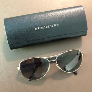 Burberry Gold Unisex Aviators
